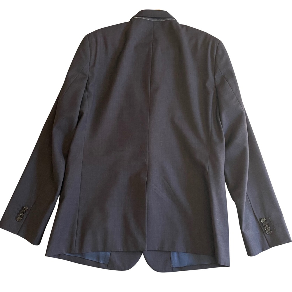 Banana Republic Blazer Mens Wool 42R Navy Blue Modern Slim Fit Italian Fabric - Picture 12 of 12